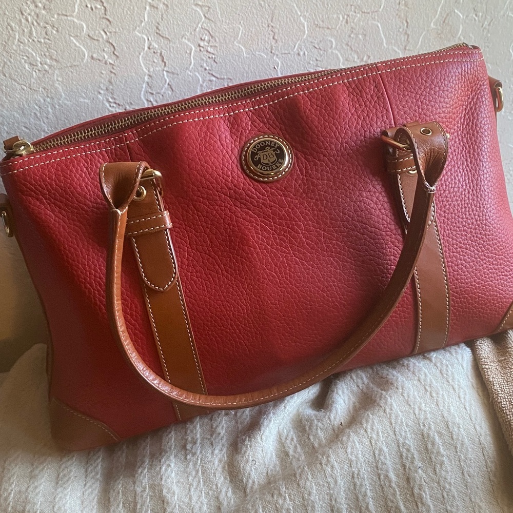 Red Leather Tote Bag
